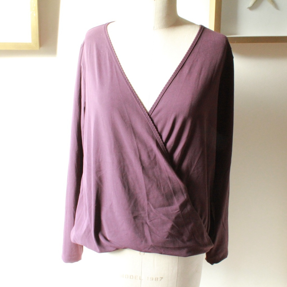 Lululemon Wrap It Up Long Sleeve Top, Deep Plum, Size 8